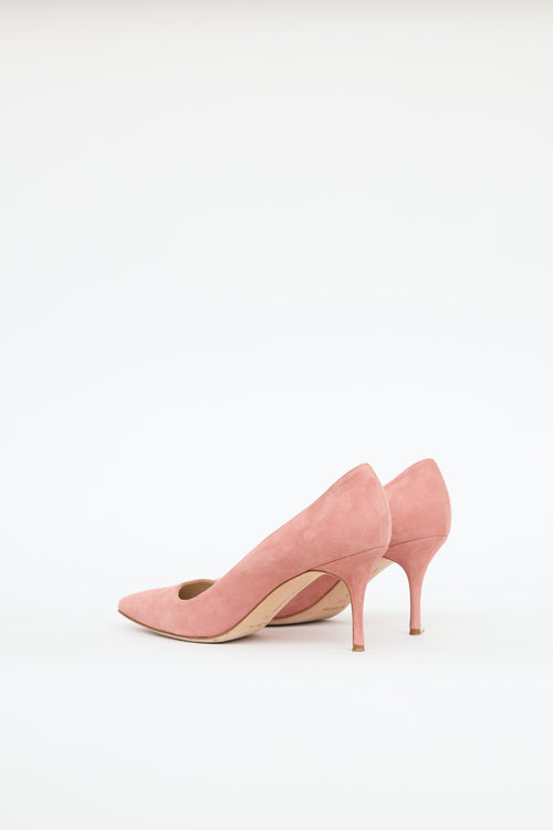 Manolo Blahnik Suede Point Pump