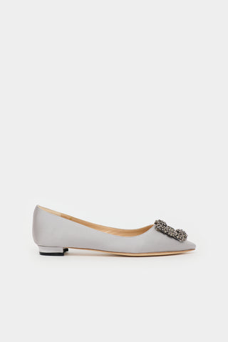 Manolo Blahnik Satin Hangisiflat Flat