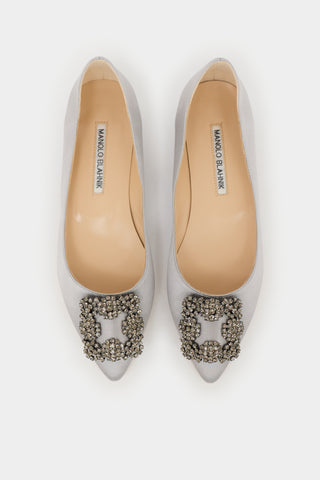 Manolo Blahnik Satin Hangisiflat Flat