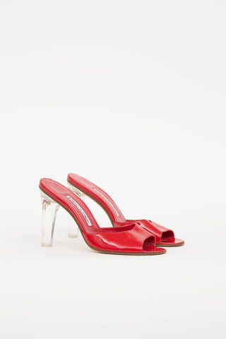 Manolo Blahnik Patent Lucite Pump