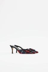 Manolo Blahnik Plaid Maysale Mule