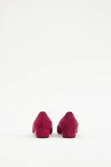 Manolo Blahnik Red Suede Listony Pump
