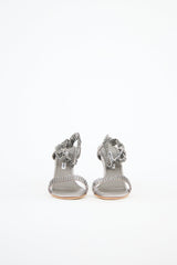 Manolo Blahnik Satin Bashifa Crystal Strap Sandal
