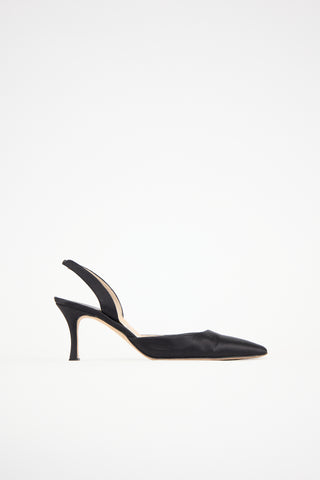 Manolo Blahnik Satin Carolyne Pump