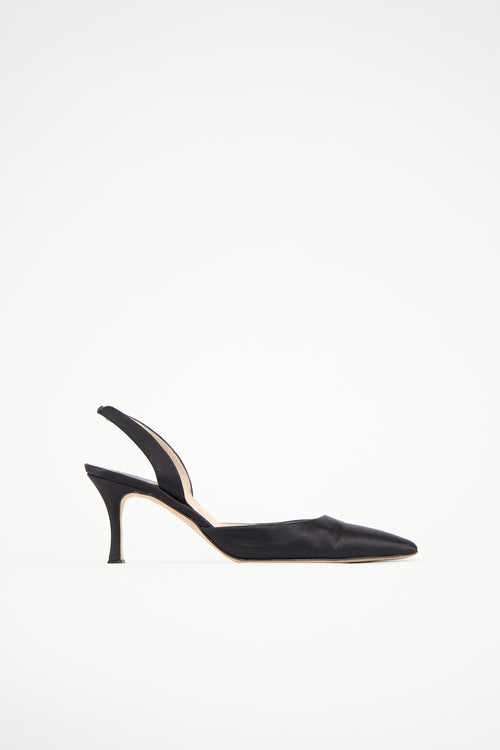 Manolo Blahnik Satin Carolyne Pump