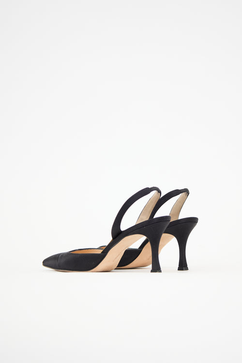 Manolo Blahnik Satin Carolyne Pump