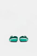 Manolo Blahnik Satin Chilanghi Embellished Sandal