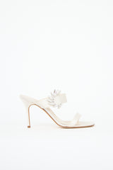 Manolo Blahnik Satin Embellished Chivela Heel