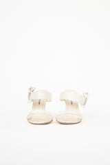 Manolo Blahnik Satin Embellished Chivela Heel