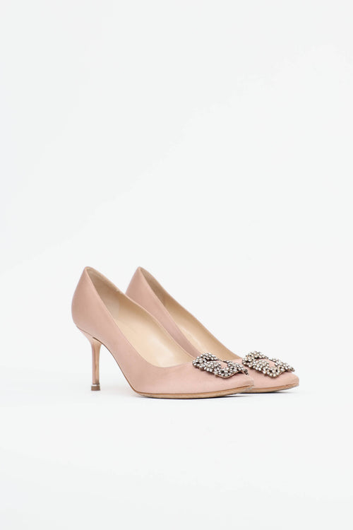 Manolo Blahnik Satin Hangisi Pump