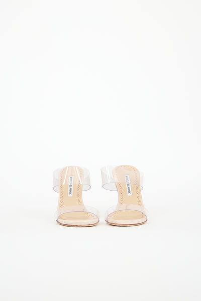 Manolo Blahnik // Scolto PVC Strap Sandal – VSP Consignment
