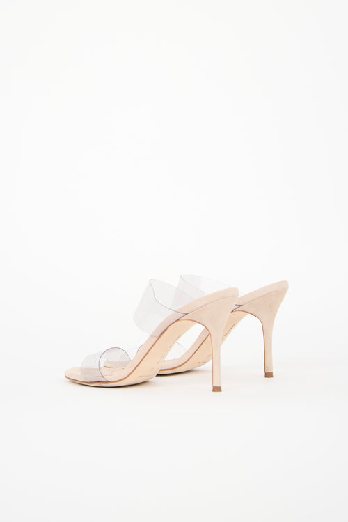 Manolo Blahnik Scolto PVC Strap Sandal