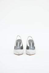 Manolo Blahnik Allura Glitter Slingback Mule
