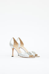 Manolo Blahnik Leather Sedaraby Heel