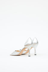 Manolo Blahnik Leather Sedaraby Heel