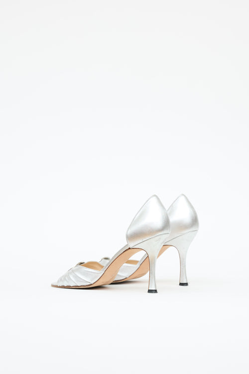 Manolo Blahnik Leather Sedaraby Heel