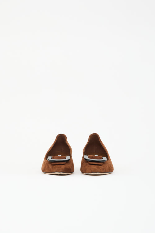 Manolo Blahnik Suede Beti Pump