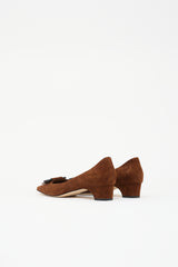 Manolo Blahnik Suede Beti Pump