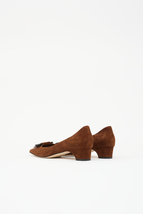 Manolo Blahnik Suede Beti Pump