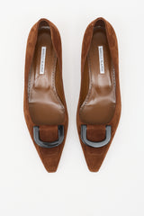 Manolo Blahnik Suede Beti Pump