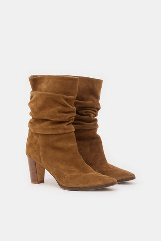 Manolo Blahnik Suede Calasso Slouch Boot