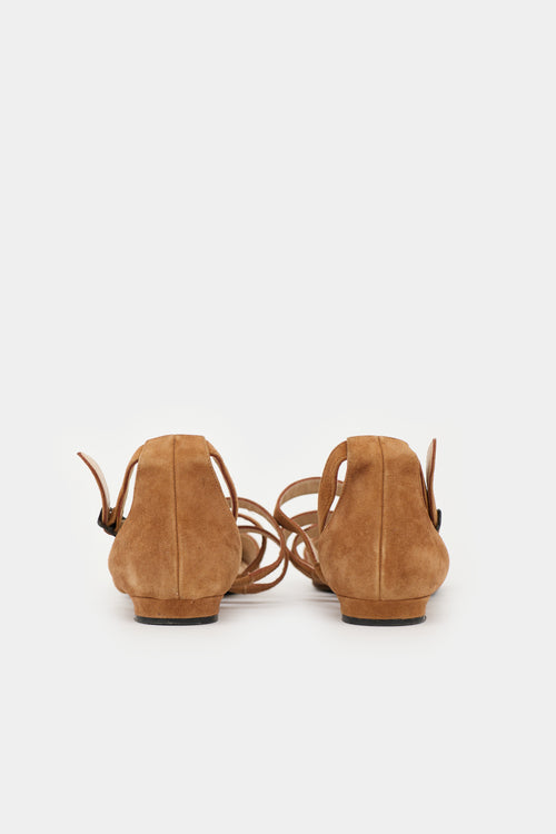 Manolo Blahnik Suede Pointed Sandal