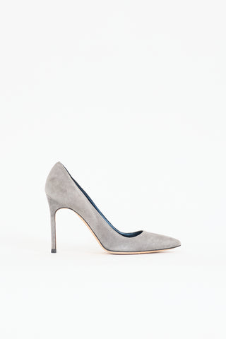 Manolo Blahnik Suede BB Pump