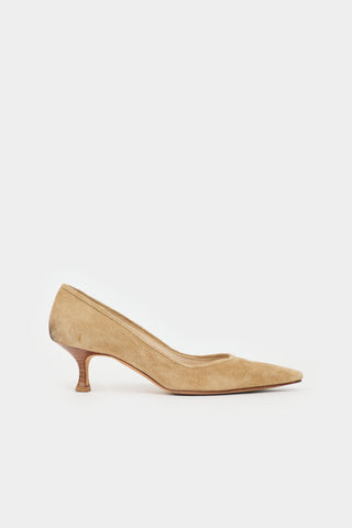 Manolo Blahnik Suede Srila Pump