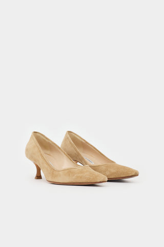 Manolo Blahnik Suede Srila Pump