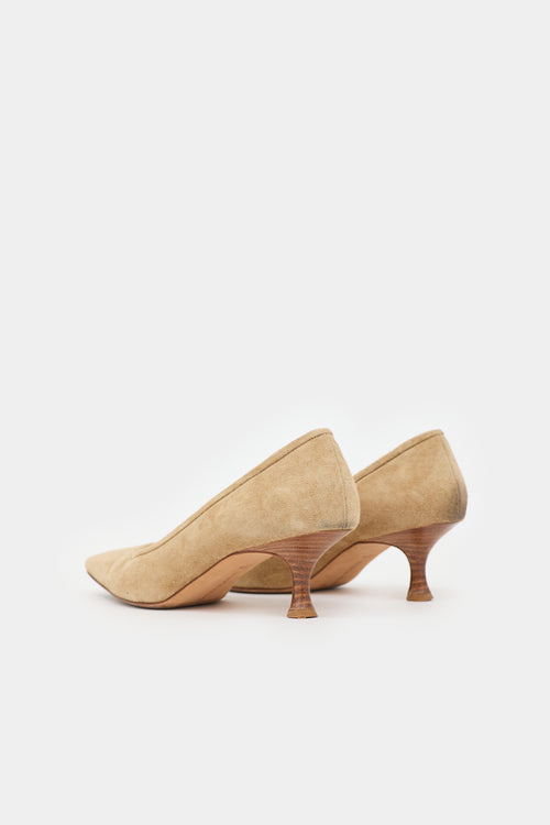 Manolo Blahnik Suede Srila Pump