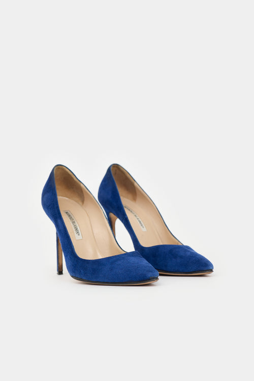 Manolo Blahnik Suede BB Pump