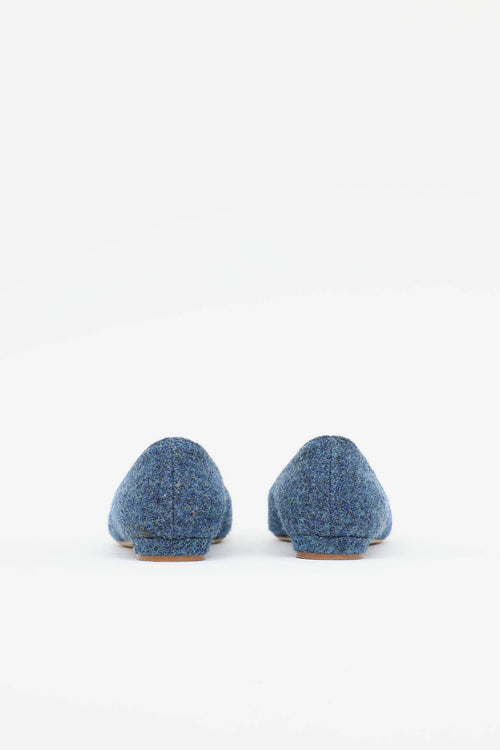 Manolo Blahnik Tweed Hangisi Flat