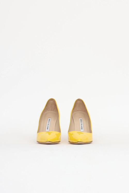 Manolo Blahnik Patent Point Toe Pump