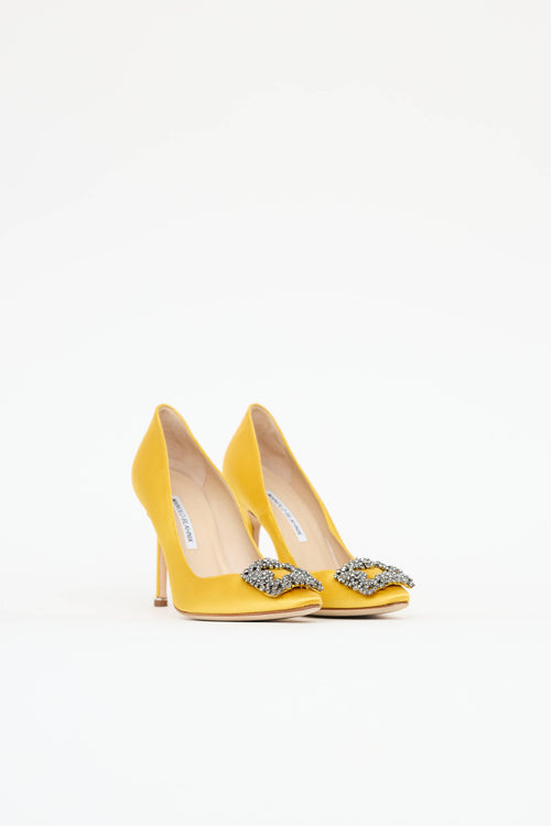 Manolo Blahnik Satin Hangisi Pump