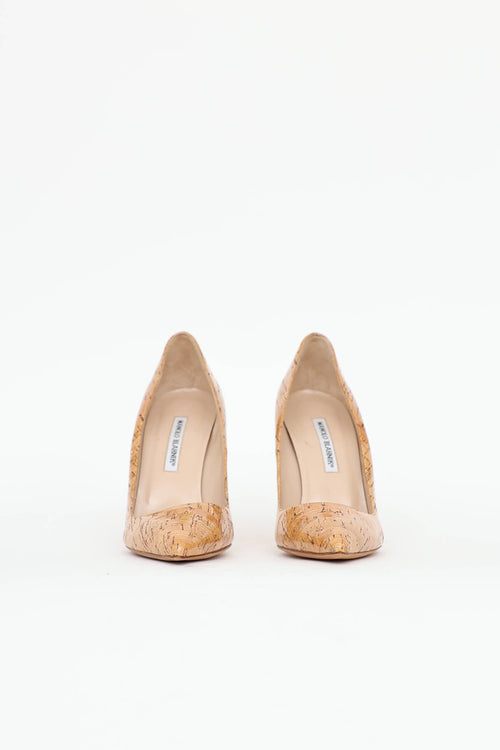 Manolo Blahnik Patent Cork Pump