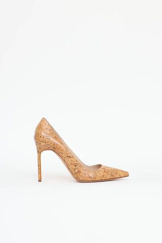 Manolo Blahnik Patent Cork Pump