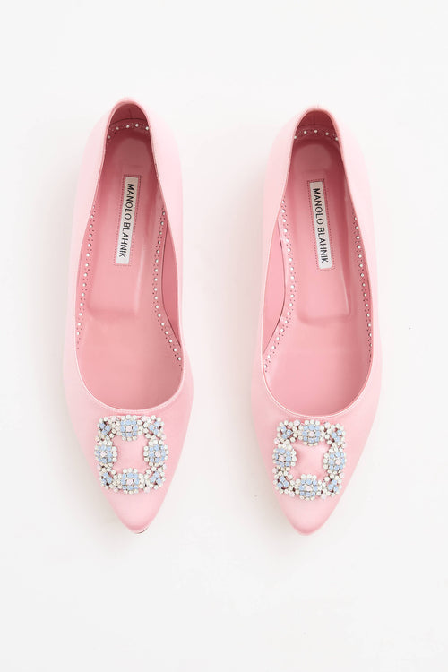 Manolo BlahnikSatin Hangisi Flat