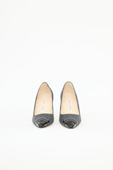 Manolo Blahnik Wool Pointed Toe Pump