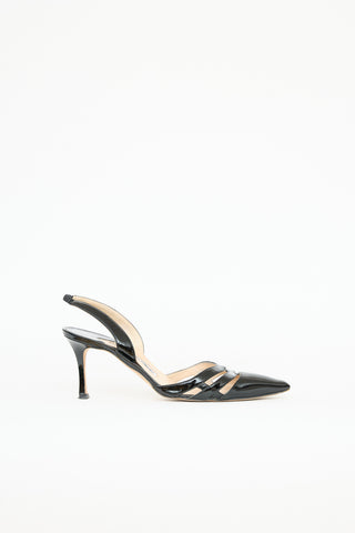 Manolo Blahnik Patent Caged Pump