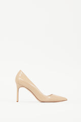 Manolo Blahnik Beige Patent Leather BB Heel