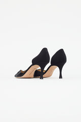 Manolo Blahnik Black Textile D'Orsay Pump