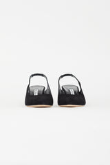 Manolo Blahnik Black Suede Allurasa 50 Heel