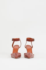 Manolo Blahnik Brown Leather Pointed Pump