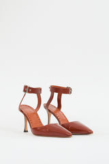 Manolo Blahnik Brown Leather Pointed Pump