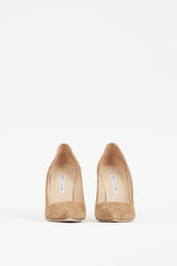 Manolo Blahnik Brown Suede Pointed Heel
