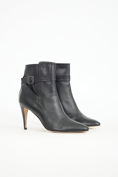 Manolo Blahnik Leather Stiletto Boot