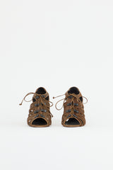 Manolo Blahnik Leather Cage Sandal