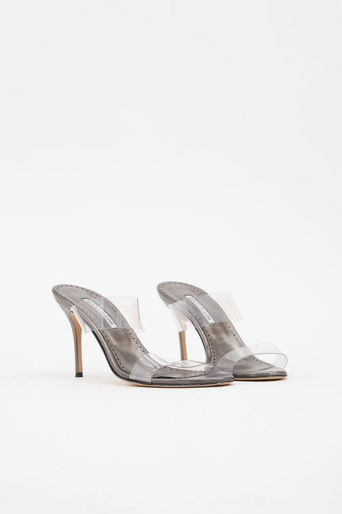 Manolo Blahnik Leather Scolto Sandal