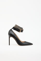 Manolo Blahnik Leather Studded Belta Pump