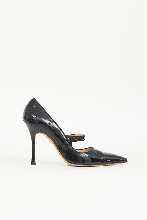 Manolo Blahnik Patent Camparinew Pump